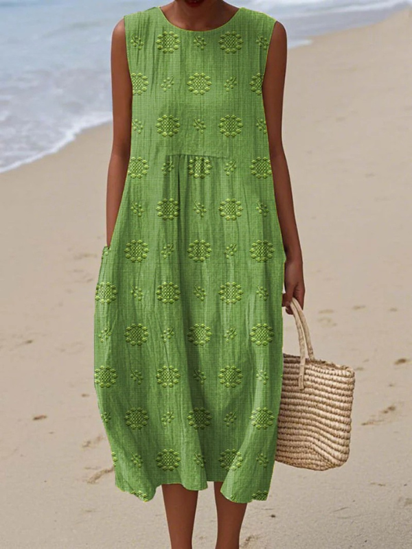 Sara Patterned Midi Dress