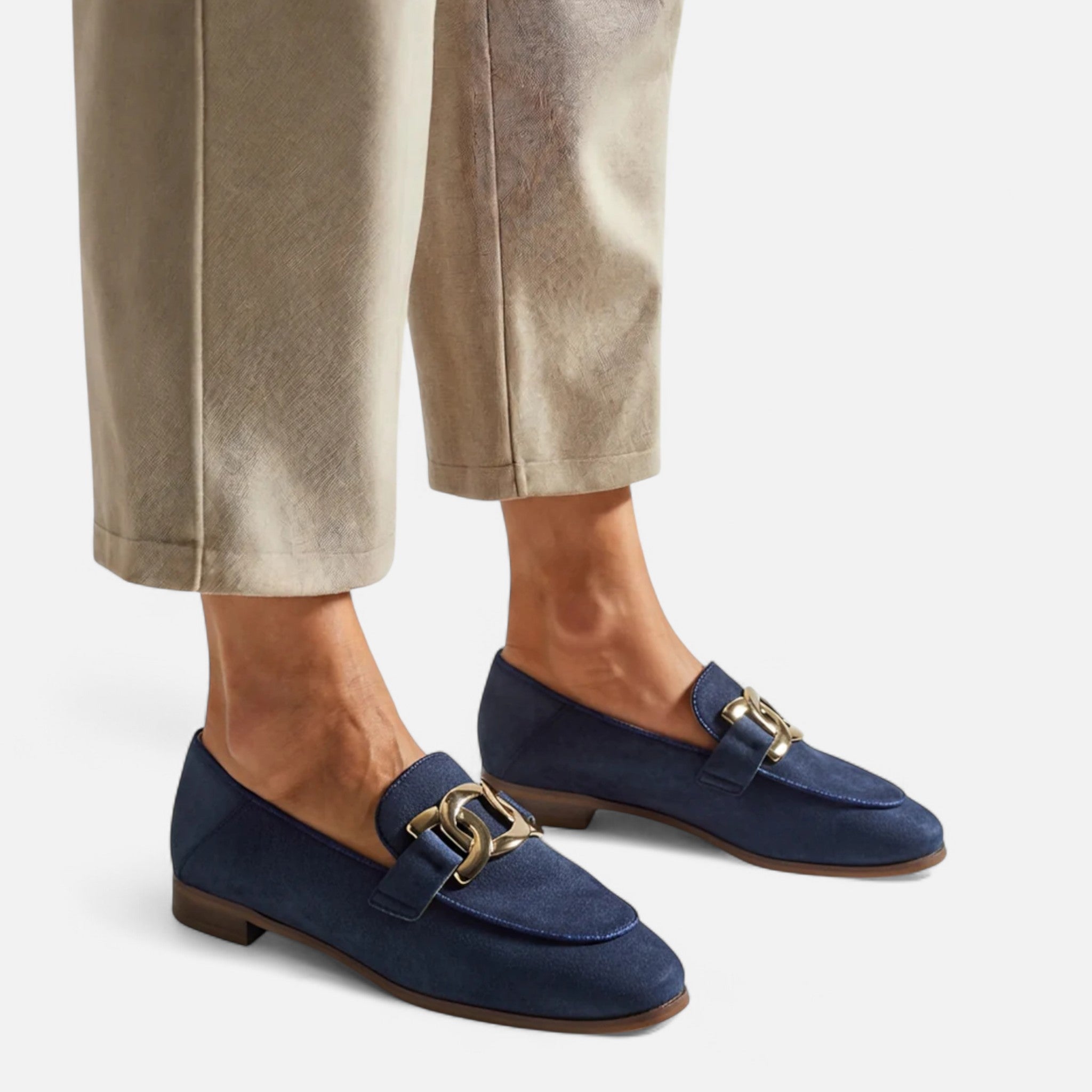Claire - Duchess Suede Loafers